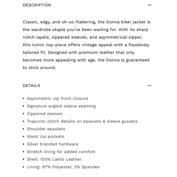 LAMARQUE Donna Iconic Leather Biker Jacket - Picture 12 of 13